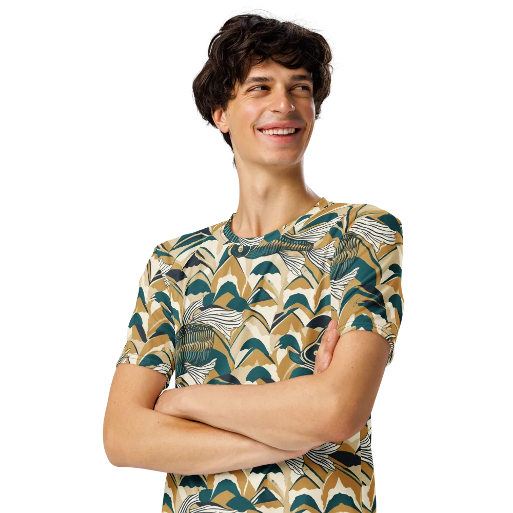 Skeletal Tide on Men's Crew Neck T-Shirt — Left Front