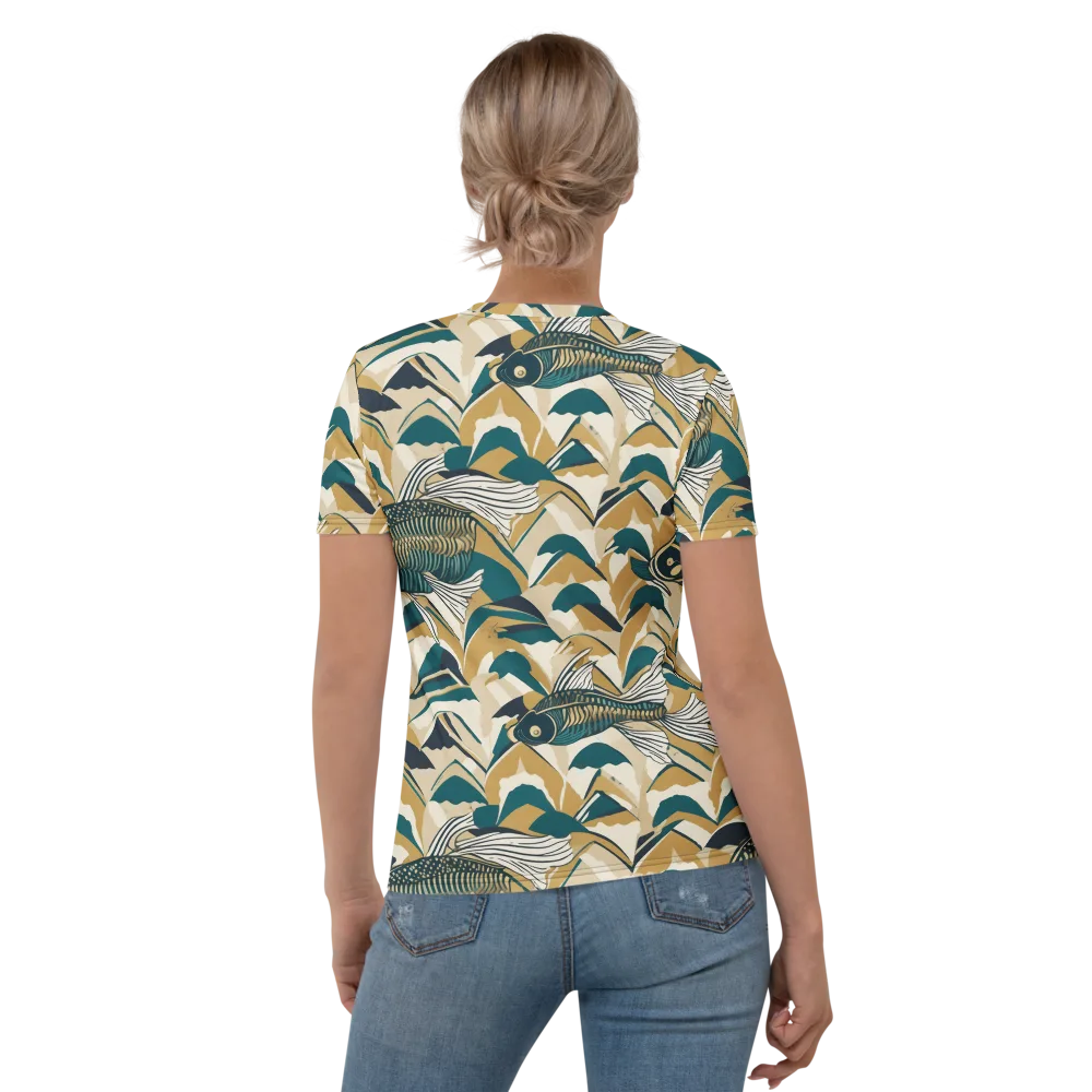 Skeletal Tide on Women's Crew Neck T-Shirt — Back
