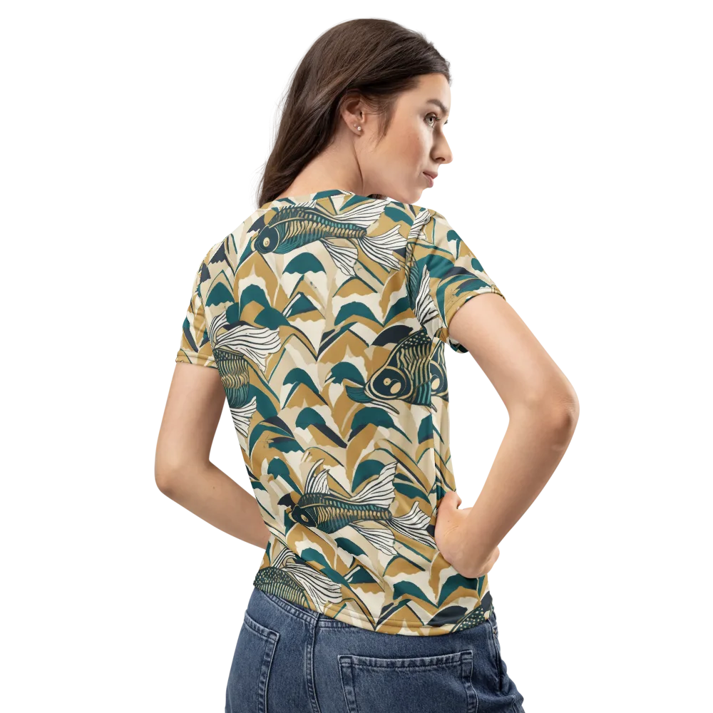 Skeletal Tide on Women's Crew Neck T-Shirt — Back
