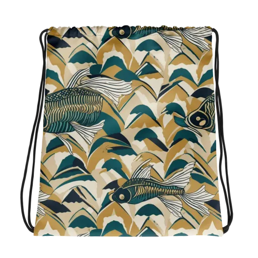 Skeletal Tide on a Drawstring Bag