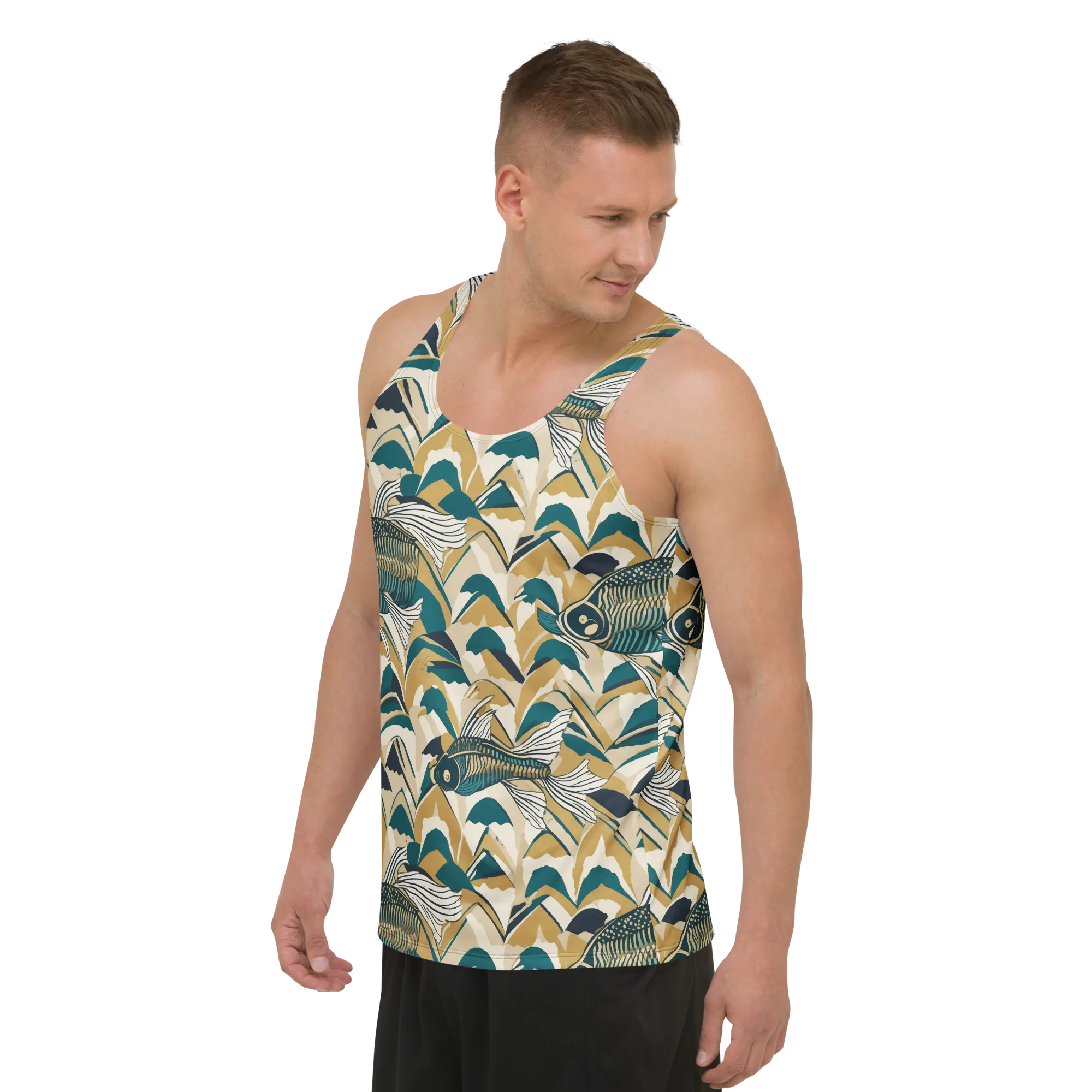 Skeletal Tide on Men's Tank Top — Left Front