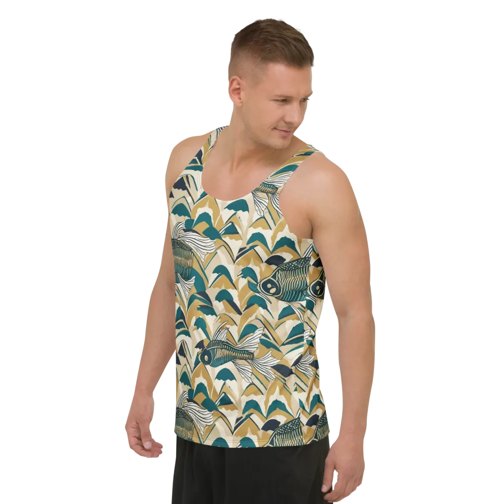 Skeletal Tide on Men's Tank Top — Left Front