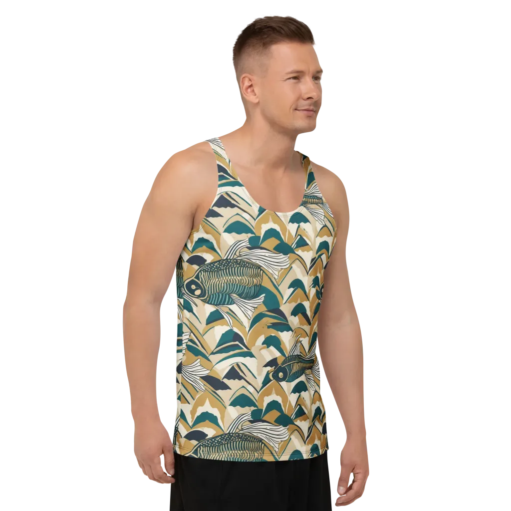 Skeletal Tide on Men's Tank Top — Right Front