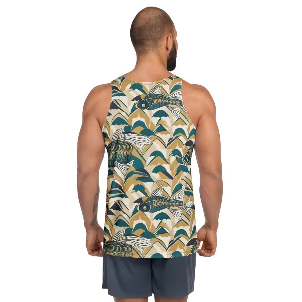 Skeletal Tide on Men's Tank Top — Back