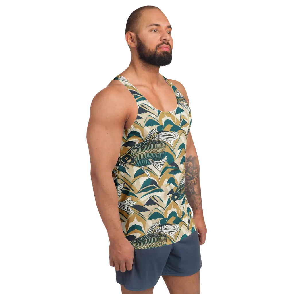 Skeletal Tide on Men's Tank Top — Right Front