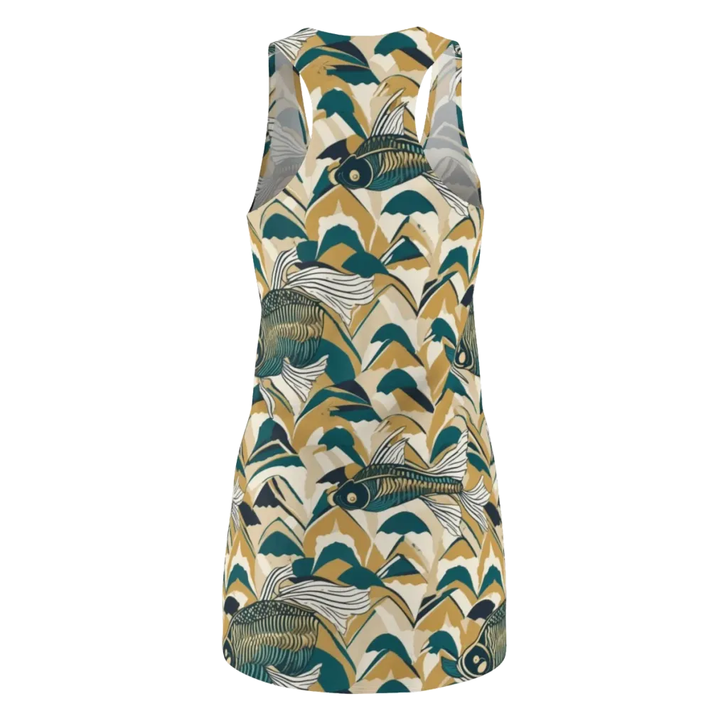 Skeletal Tide on Racerback Dress — Back