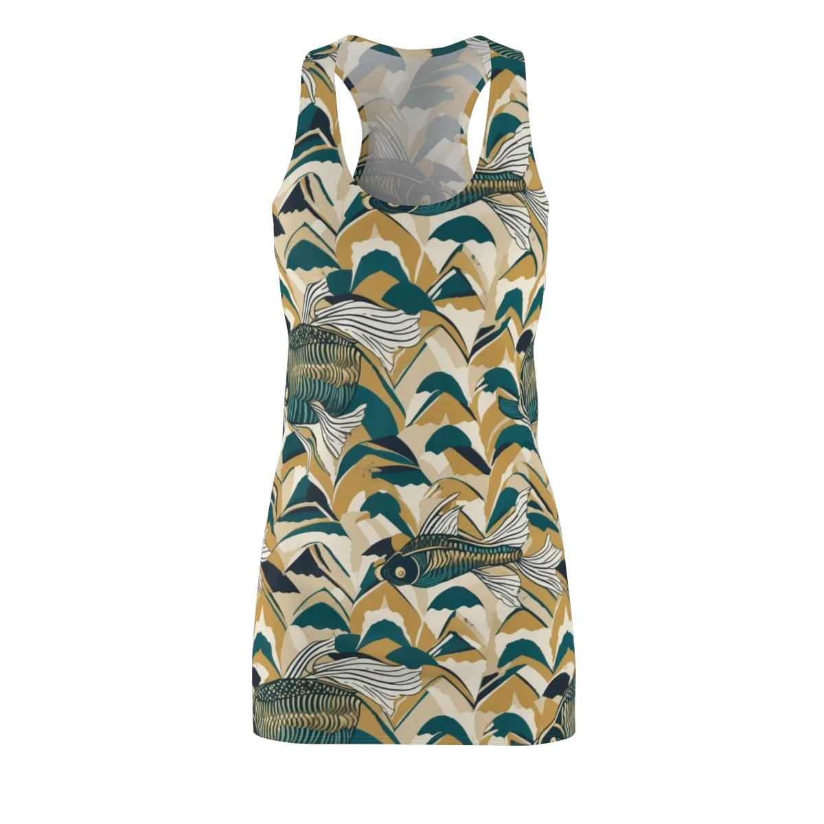 Skeletal Tide on Racerback Dress — Front