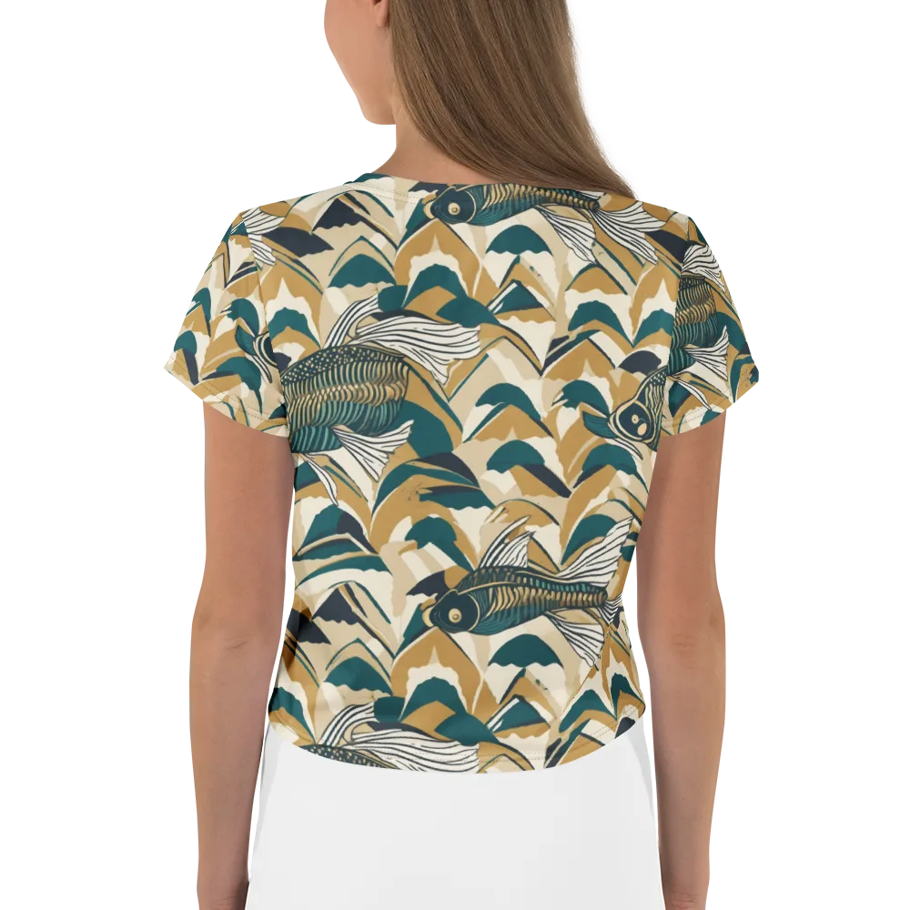 Skeletal Tide on Crop Tee — Back