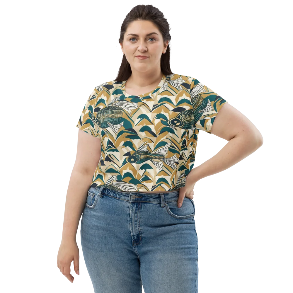 Skeletal Tide on Crop Tee — Front
