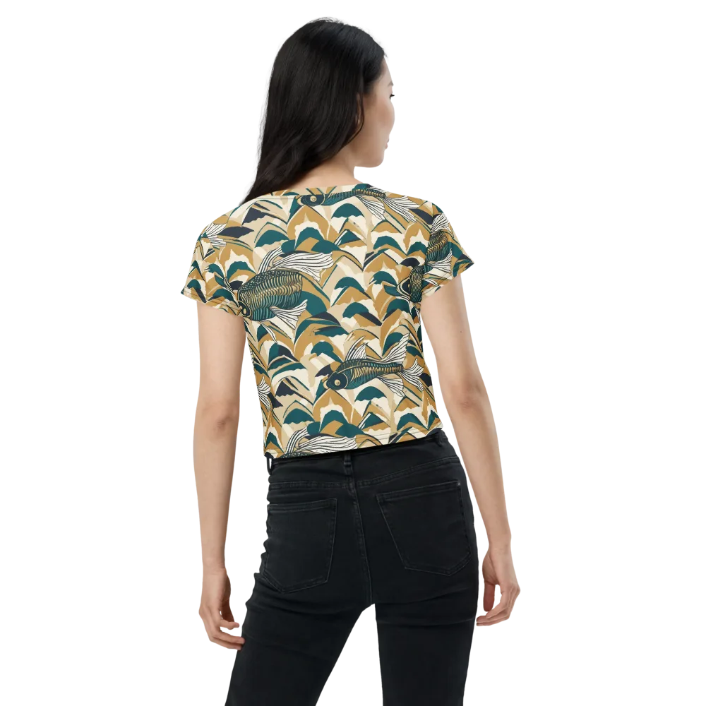 Skeletal Tide on Crop Tee — Back