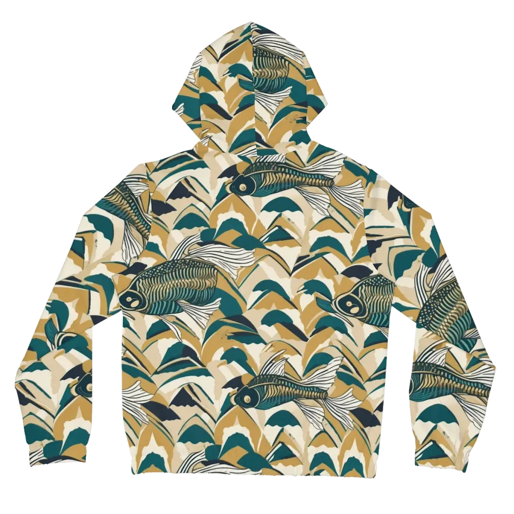 Skeletal Tide on Women's Full-Zip Hoodie — Back