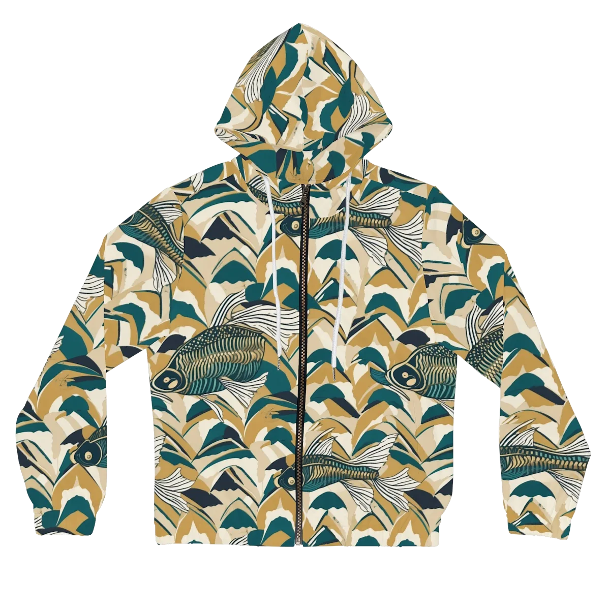 Skeletal Tide on Women's Full-Zip Hoodie — Front