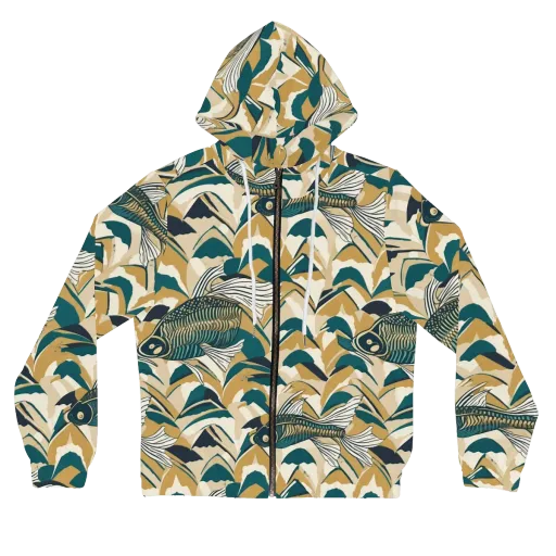 Skeletal Tide on a Women's Full-Zip Hoodie