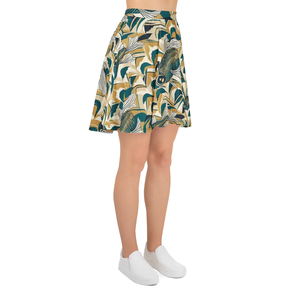 Skeletal Tide on Skater Skirt — Right