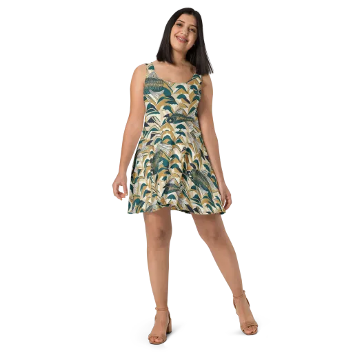 Skeletal Tide on a Skater Dress
