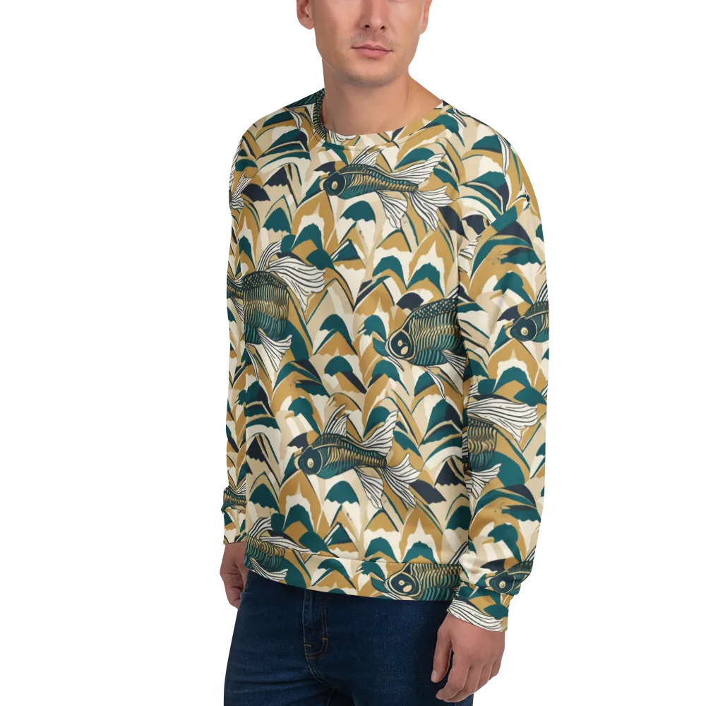 Skeletal Tide on Sweatshirt — Left Front