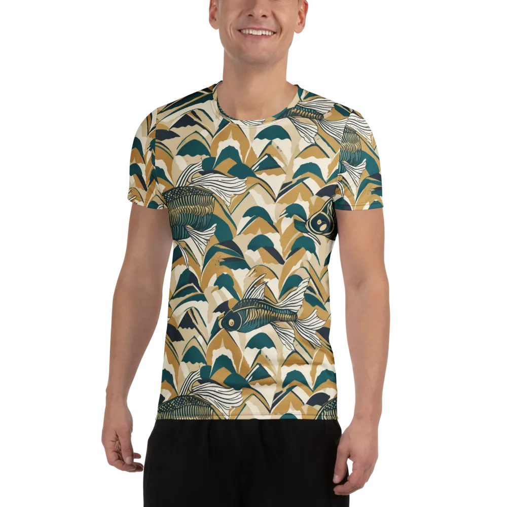 Skeletal Tide on Men's Athletic T-Shirt — Front