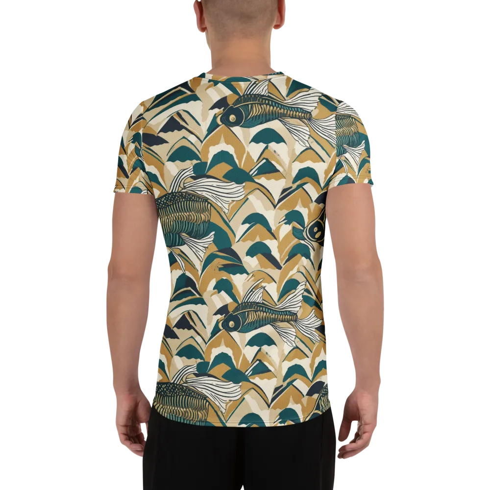 Skeletal Tide on Men's Athletic T-Shirt — Back