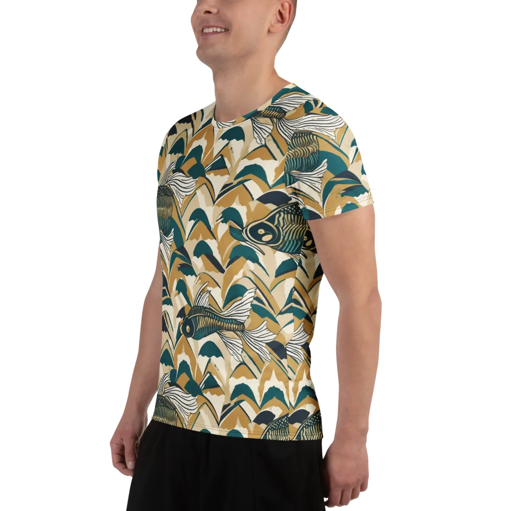 Skeletal Tide on Men's Athletic T-Shirt — Left