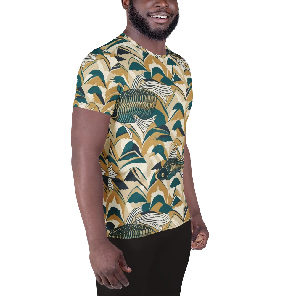 Skeletal Tide on Men's Athletic T-Shirt — Right