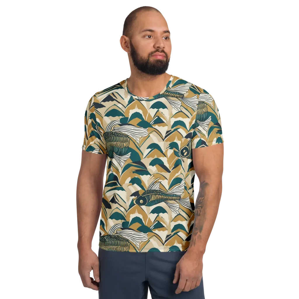 Skeletal Tide on Men's Athletic T-Shirt — Front