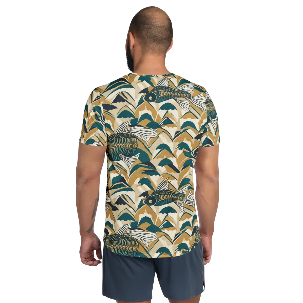 Skeletal Tide on Men's Athletic T-Shirt — Back