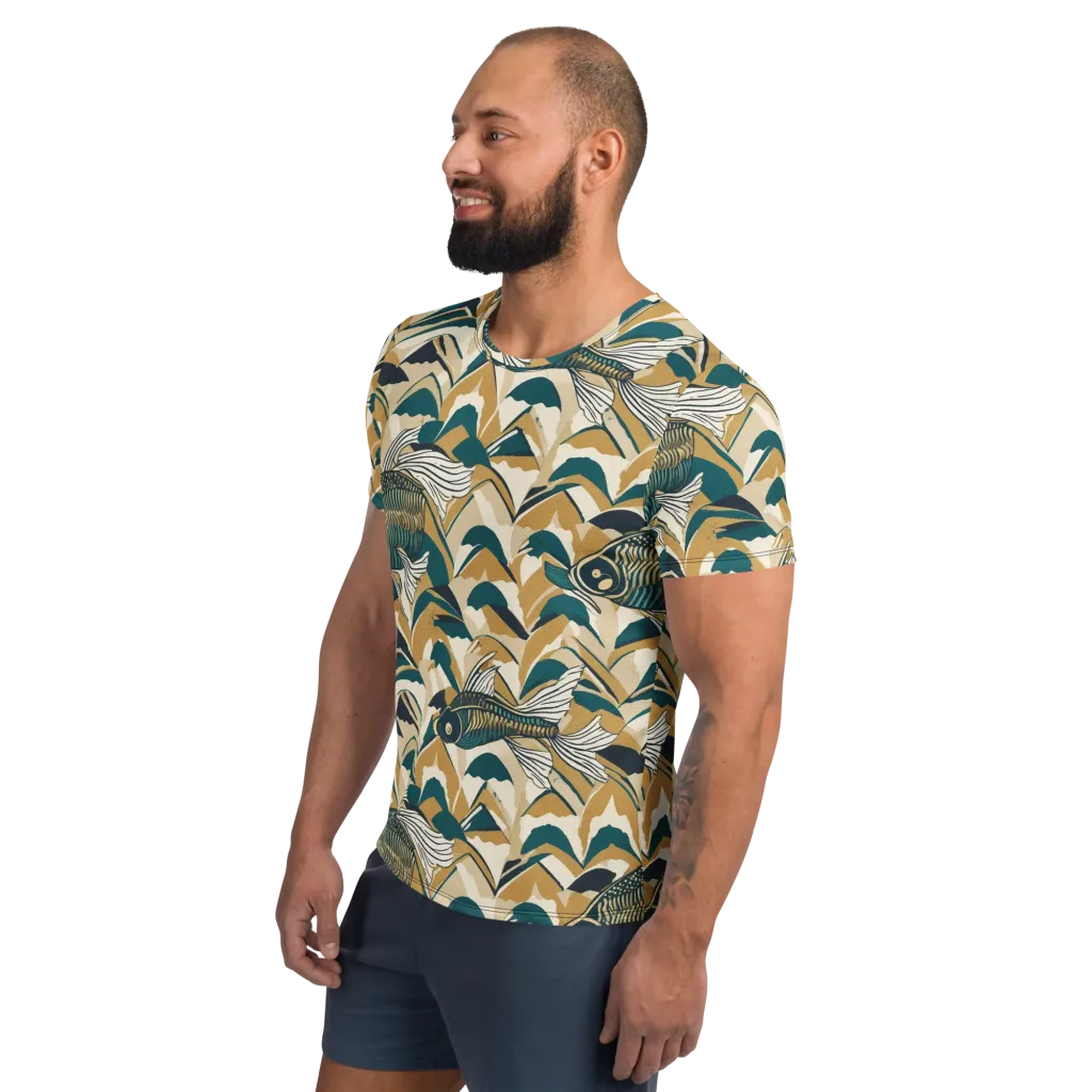 Skeletal Tide on Men's Athletic T-Shirt — Left