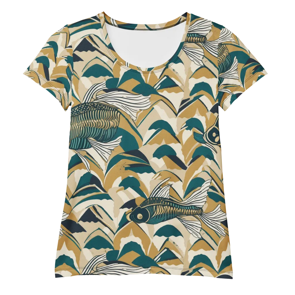 Skeletal Tide on Women's Athletic T-Shirt — Front