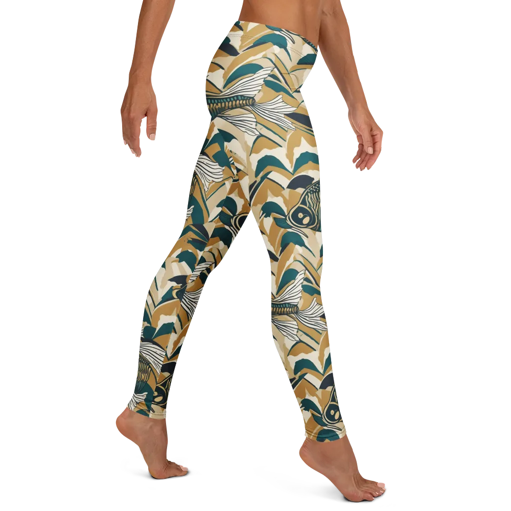 Skeletal Tide on Leggings — Right