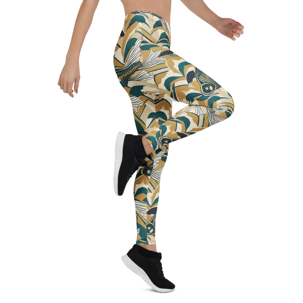 Skeletal Tide on Leggings — Right