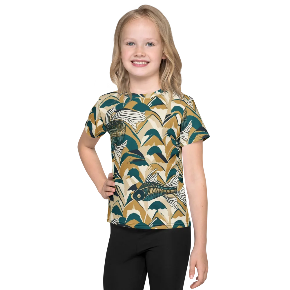 Skeletal Tide on Kids Crew Neck T-Shirt — Front