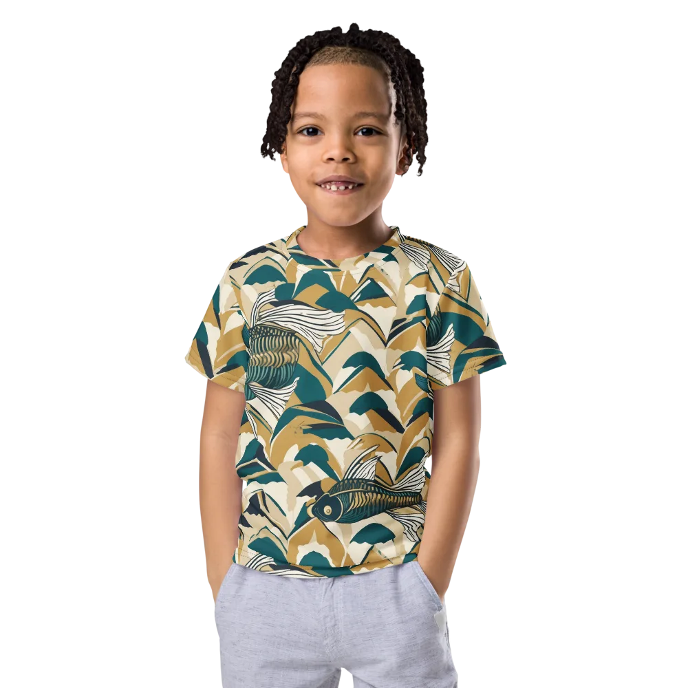 Skeletal Tide on Kids Crew Neck T-Shirt — Front