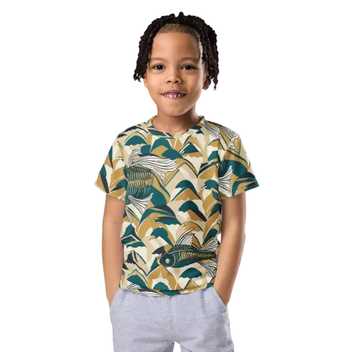 Skeletal Tide on a Kids Crew Neck T-Shirt