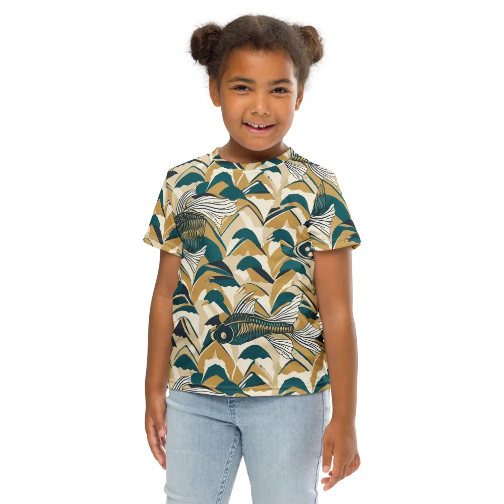 Skeletal Tide on Kids Crew Neck T-Shirt — Front