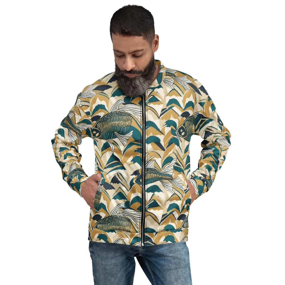 Skeletal Tide on Bomber Jacket — Front