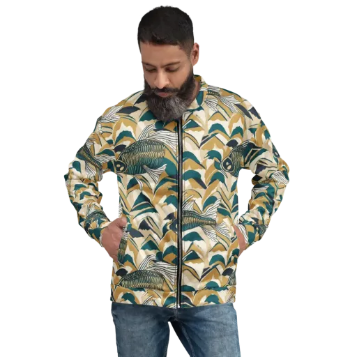 Skeletal Tide on a Bomber Jacket