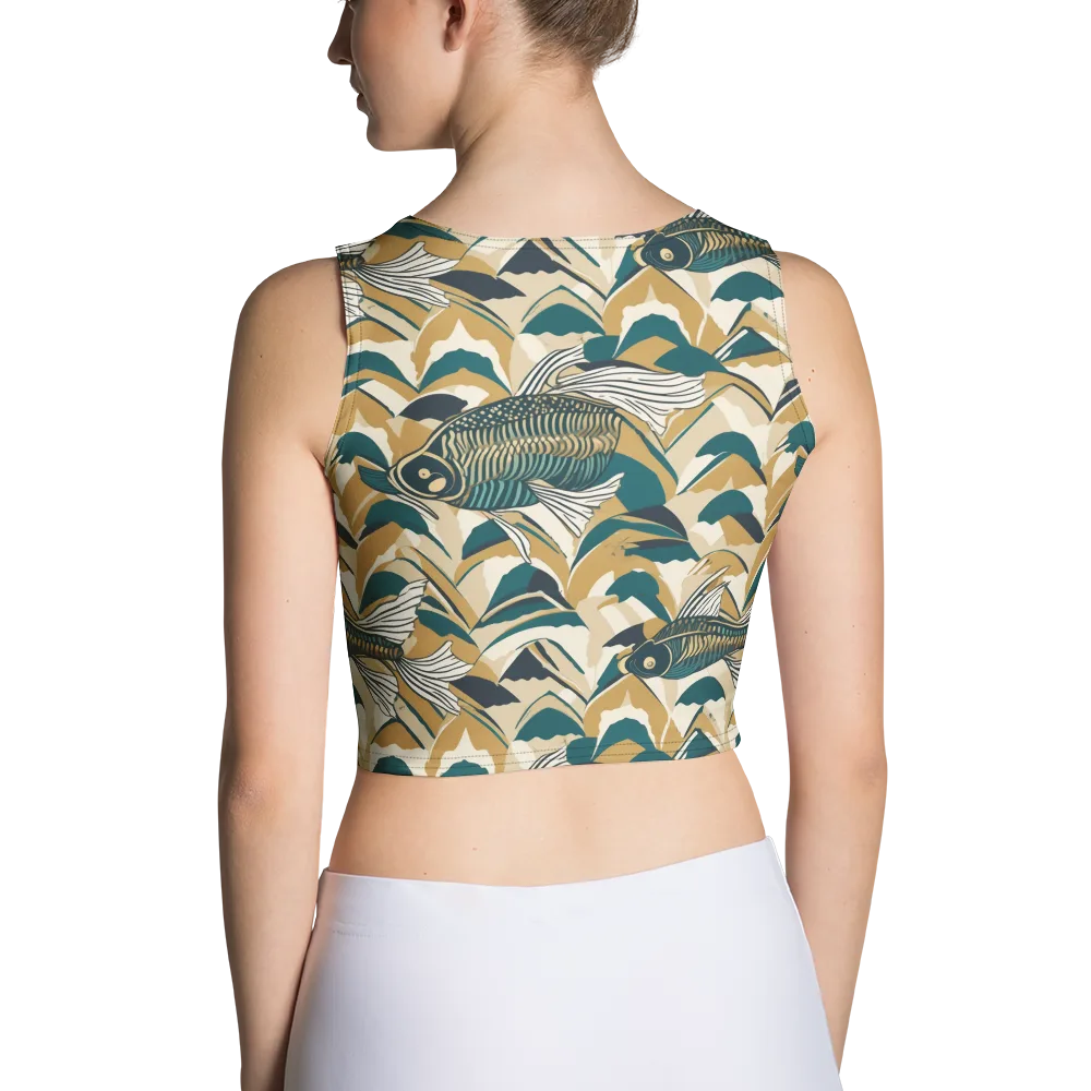 Skeletal Tide on Crop Top — Back