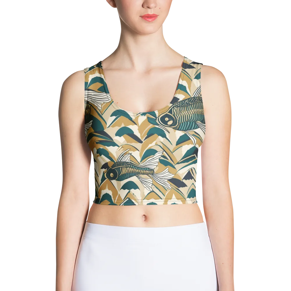 Skeletal Tide on Crop Top — Front