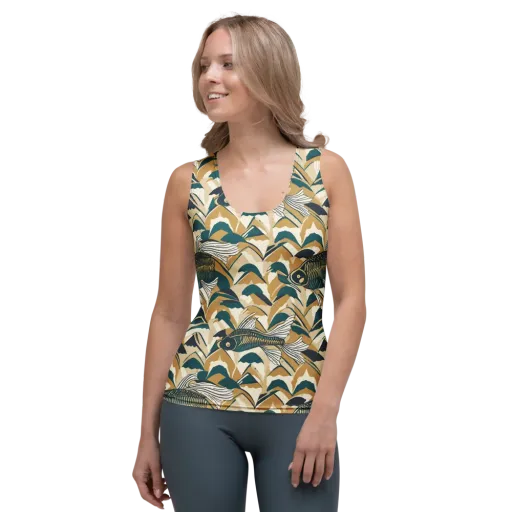 Skeletal Tide on a Women's Tank Top