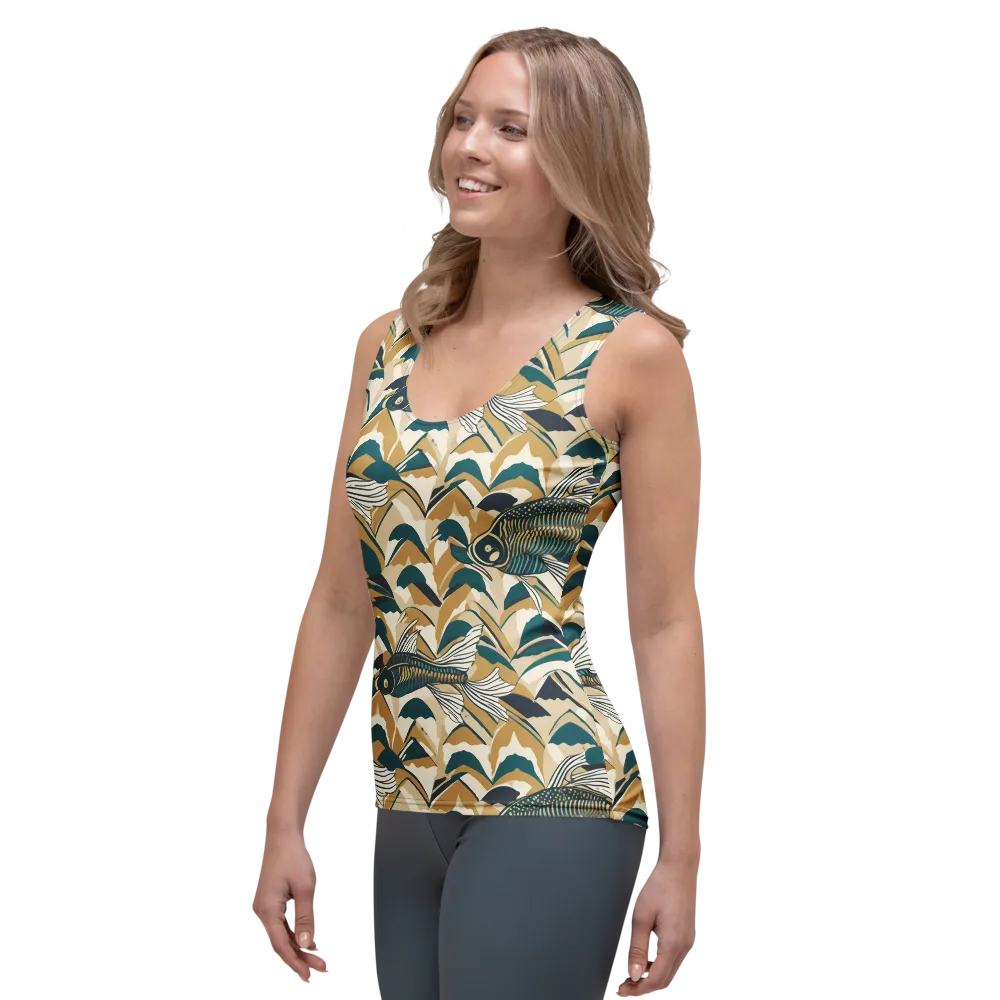 Skeletal Tide on Women's Tank Top — Left Front