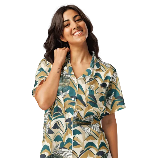 Skeletal Tide on a Women's Short Sleeve Pajama Top