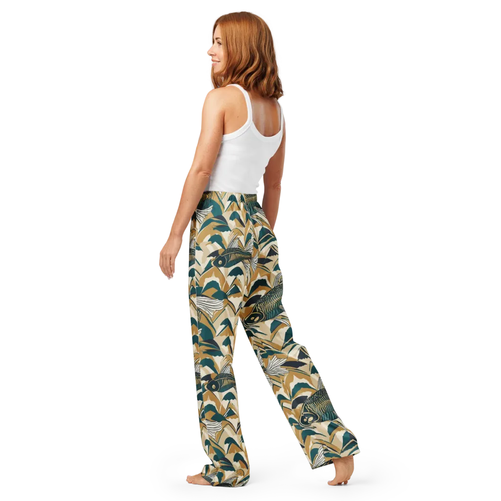 Skeletal Tide on Women's Pajama Pants — Back