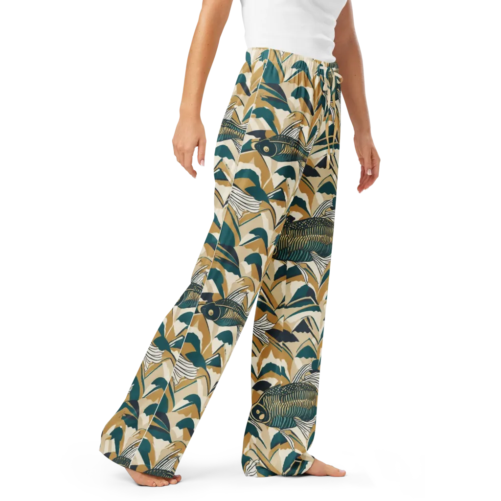 Skeletal Tide on Women's Pajama Pants — Right Front