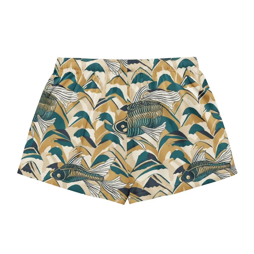 Skeletal Tide on Women's Pajama Shorts — Back