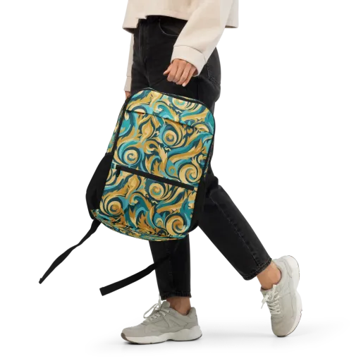 Turquoise Baroque on a Utility Backpack