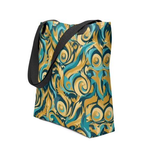 Turquoise Baroque on a Tote Bag