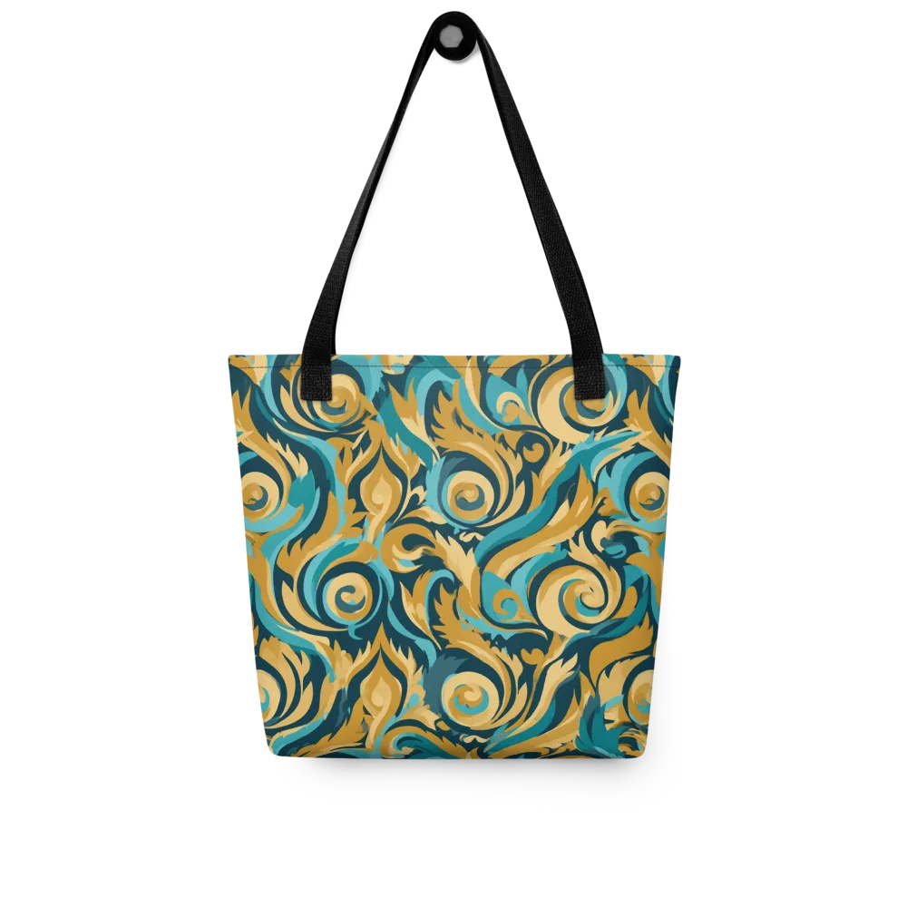 Turquoise Baroque on Tote Bag — Front