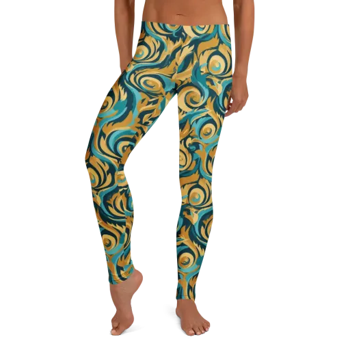 Turquoise Baroque on a Leggings
