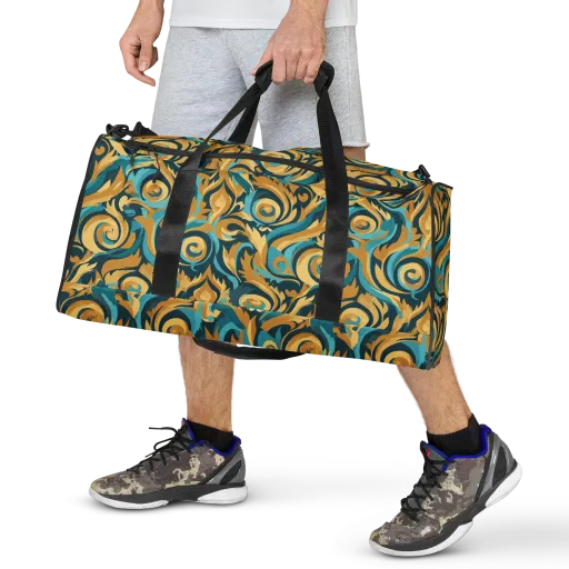 Turquoise Baroque on a Duffle Bag
