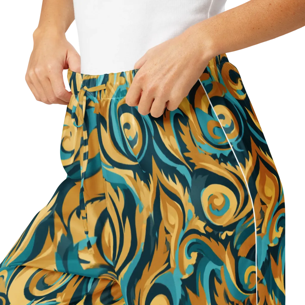Turquoise Baroque on Women's Pajama Pants — Product details
